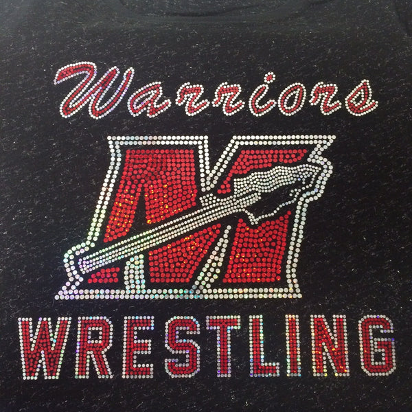Muskego Wrestling Sparkle Spangled Fitted Tee