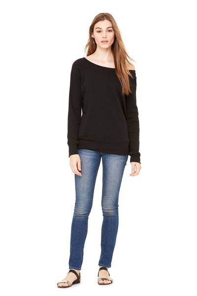 WAYHA Spangled Fleece Wide Neck Sweatshirt