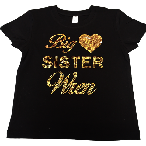 Big Sister Sparkly Spangled Toddler Tee