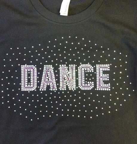 Dance with Fade Black Crew T-Shirt