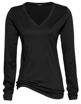 Horning Ladies Long Sleeve V neck Shirt