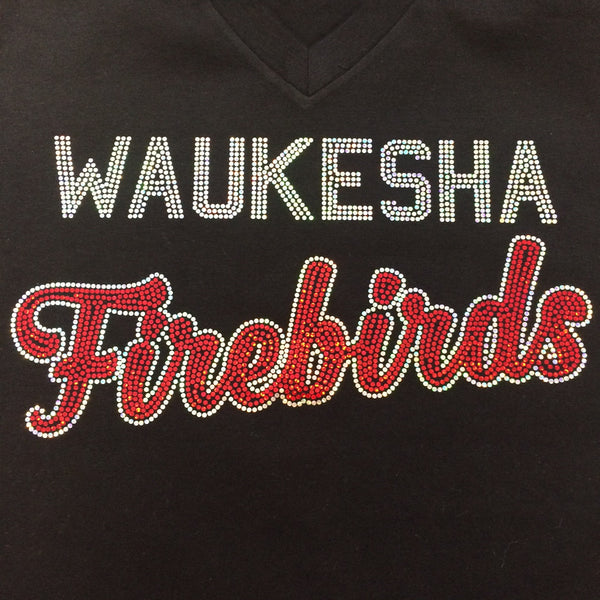 Waukesha Firebirds "Words" V-Neck Tee