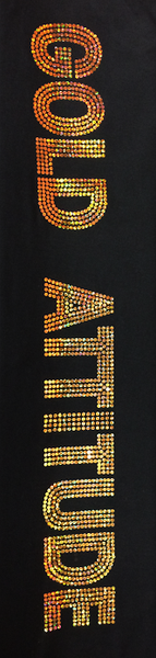 Gold Attitude Spangled Yoga Pants