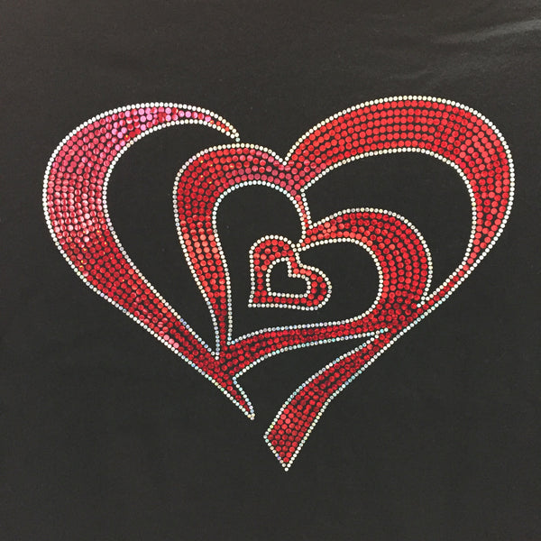 Three Hearts Valentine's Spangle Tee