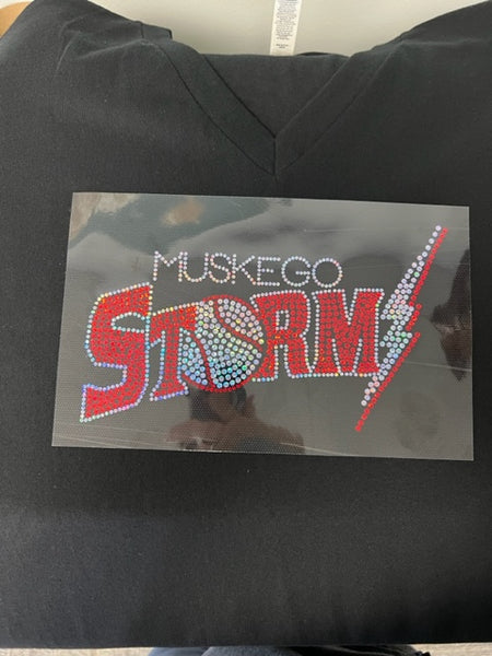 Muskego Storm- Badger B-Core Racerback Tank with Number
