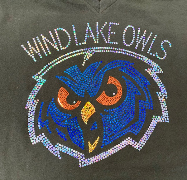 Wind Lake Owls Flowy Racer Back Tank