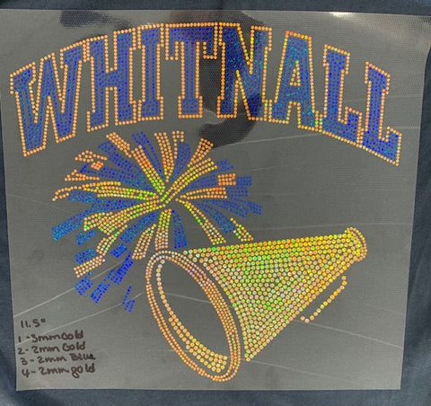 Whitnall Youth Football and Cheer V-Neck SPANGLE Tee