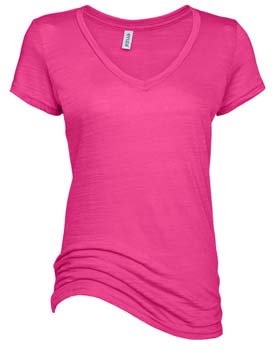 Pink Woman's V Neck