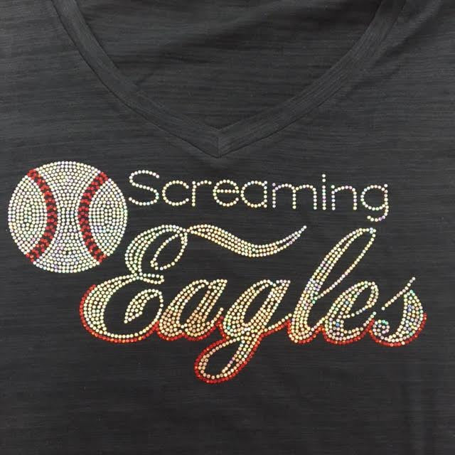 Screaming Eagles Youth Navy Crew Neck Tee Shirt
