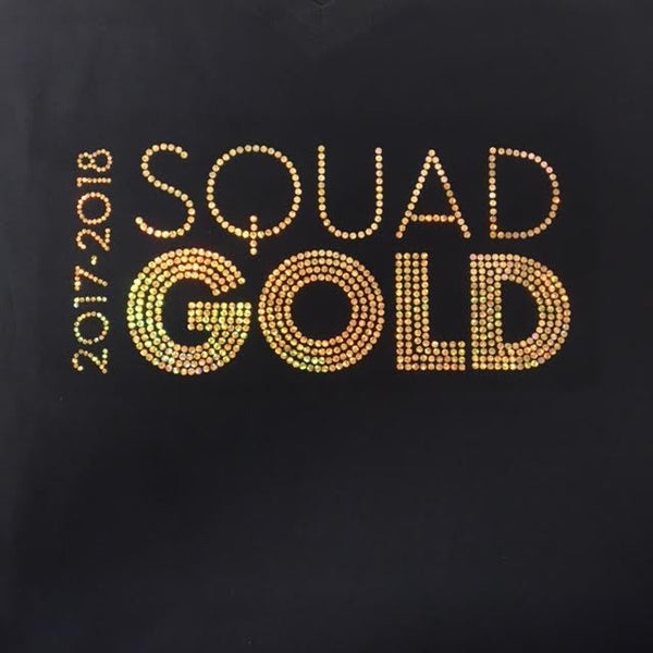 Gold Attitude Squad Gold V-Neck Tee